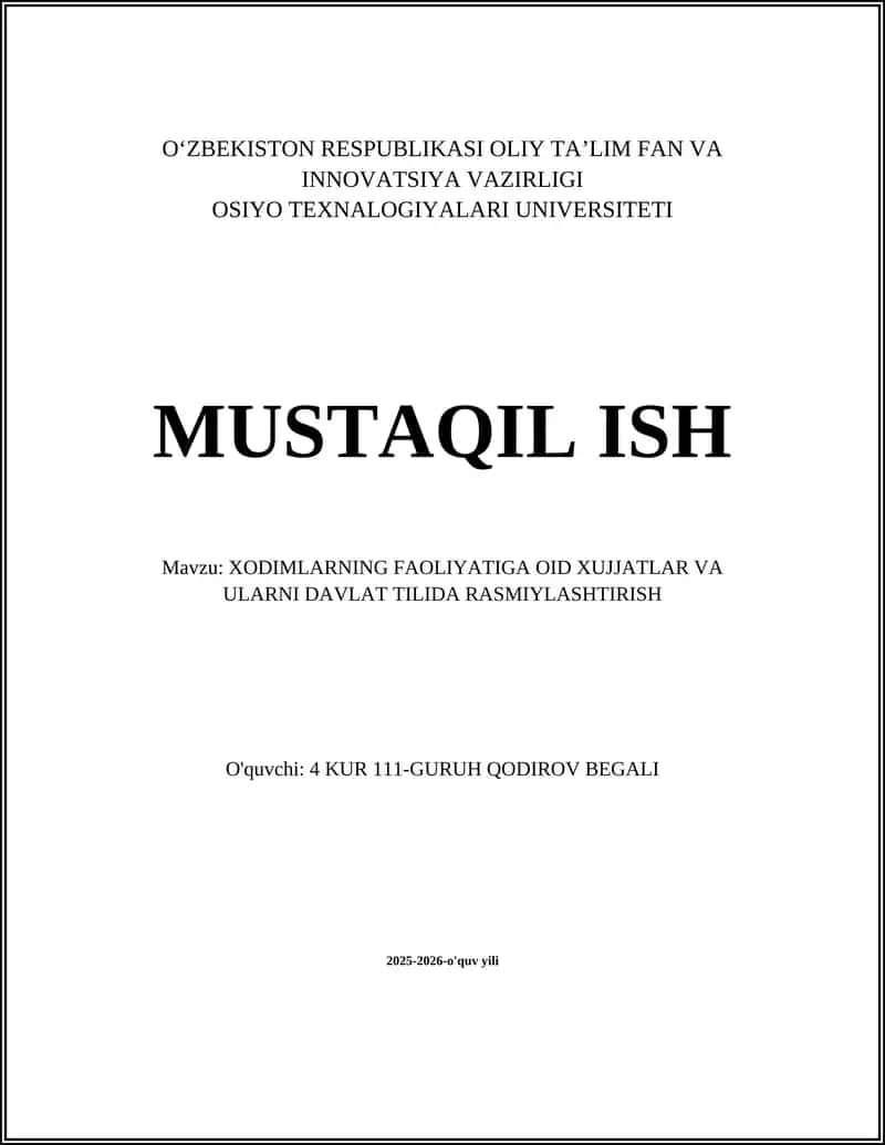 Mehmat shartnomalari va ularni davlat tilida rasmiylashtirish tartibi