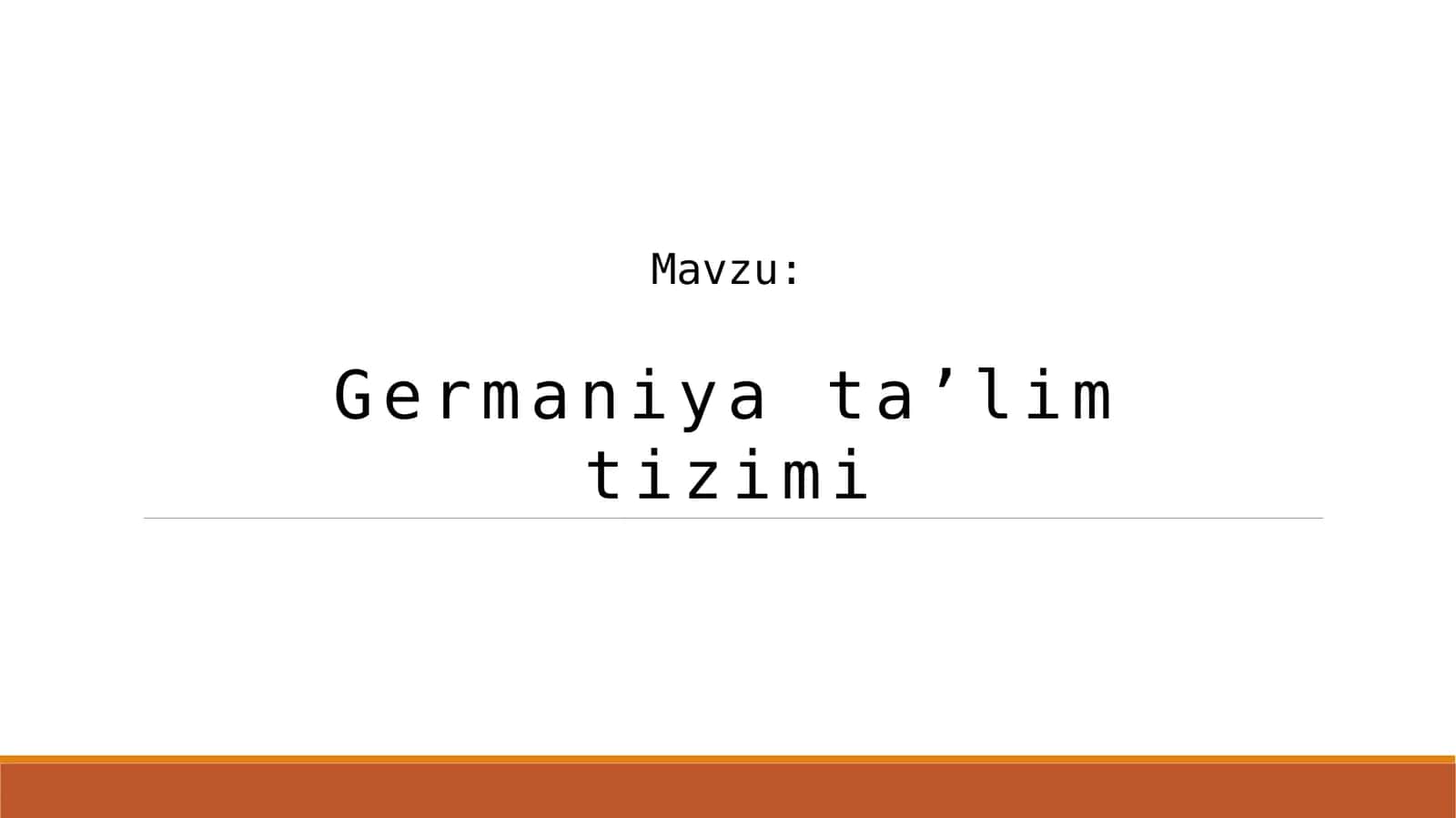 Germaniya ta’lim tizimi