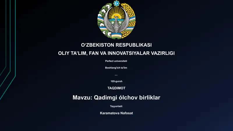 Qadimgi o'lchov birliklar