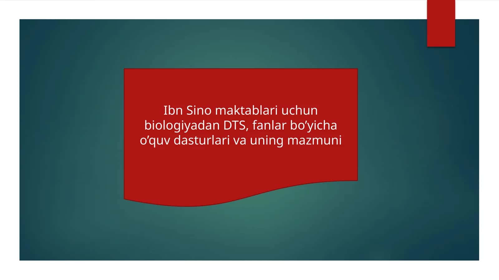 Biologiya fanidan DTS o'quv dasturi