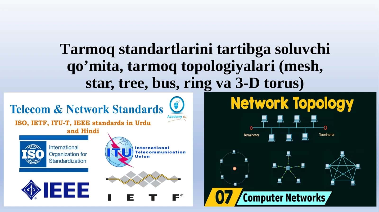 Tarmoq standartlarini tartibga soluvchi qo’mitalar