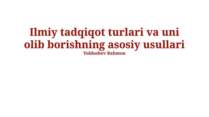 Miqdoriy tadqiqotlar