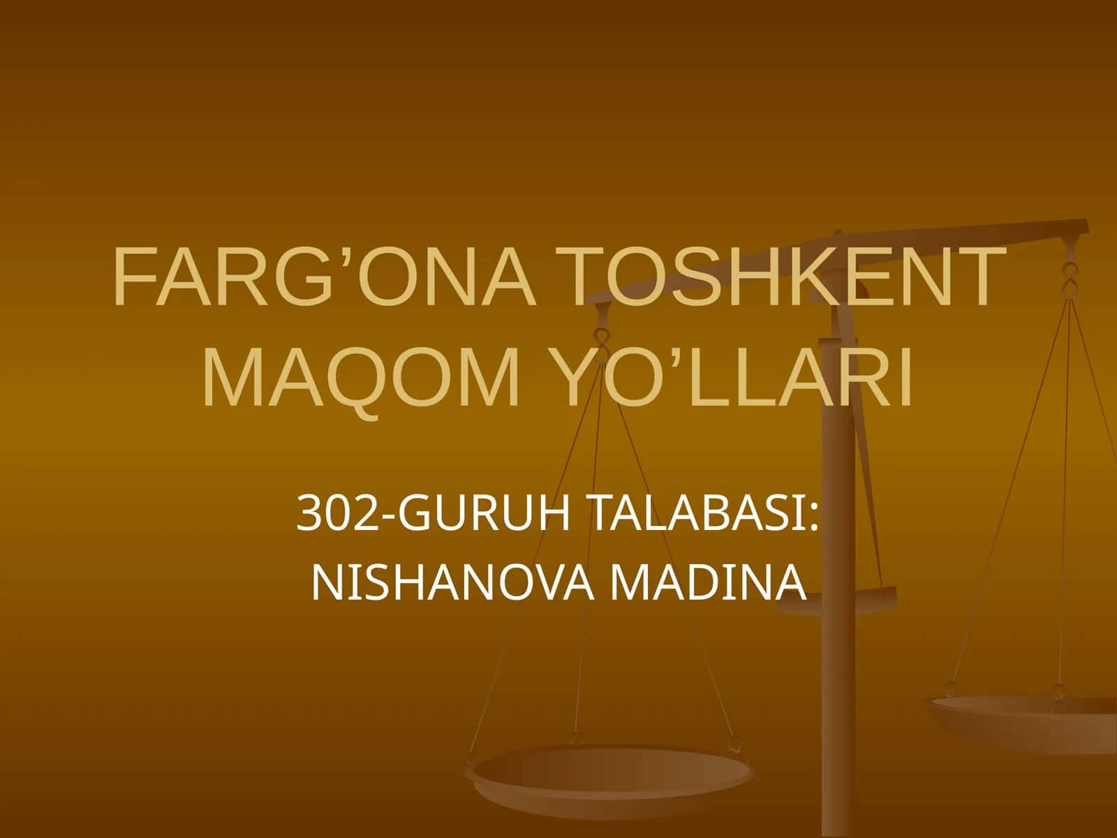 FARG’ONA TOSHKENT MAQOM YO’LLARI