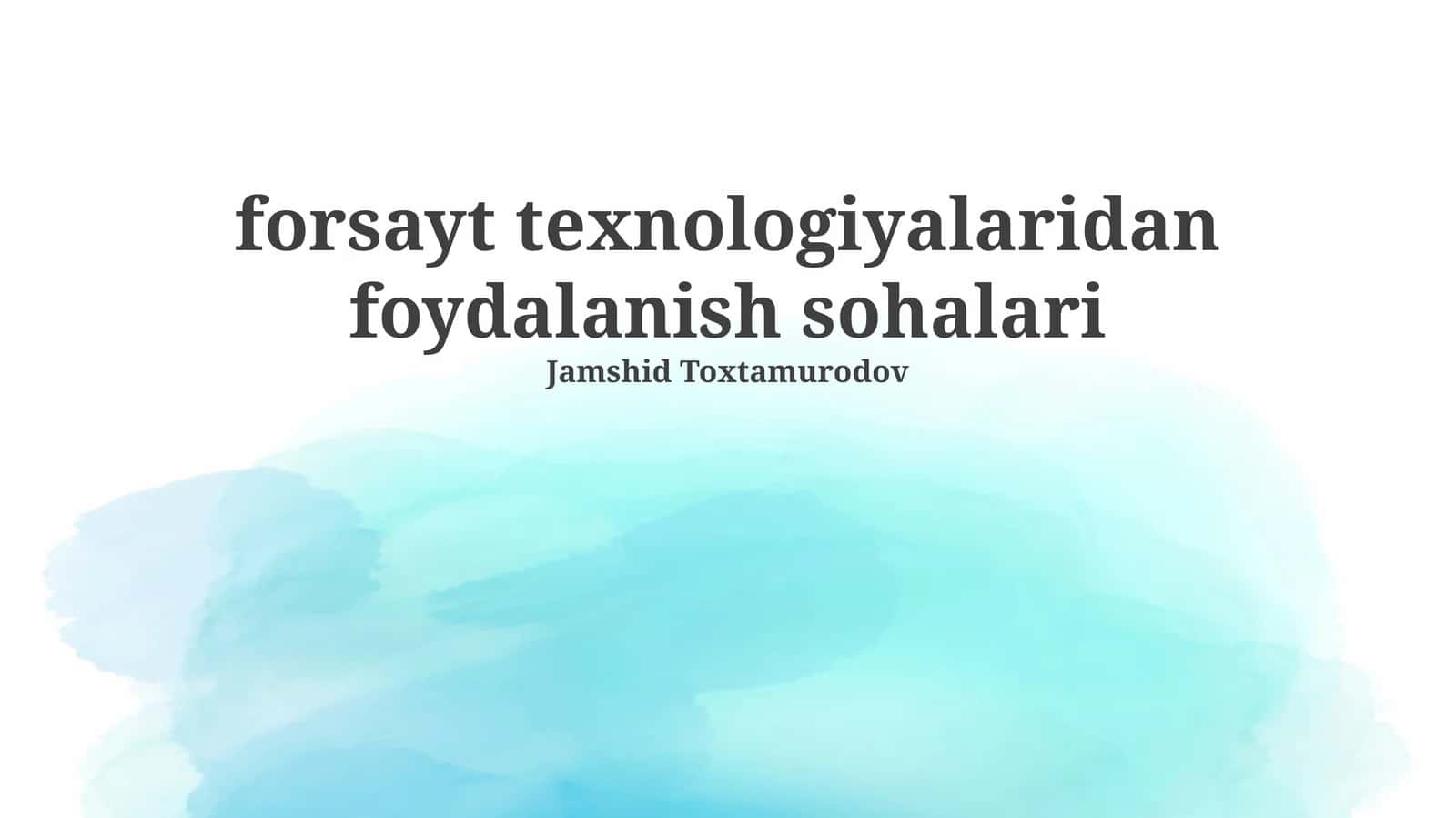 foresight texnologiyalaridan foydalanish sohalari
