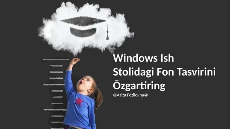 Windows Ish Stolidagi Fon Tasvirini Ōzgartiring