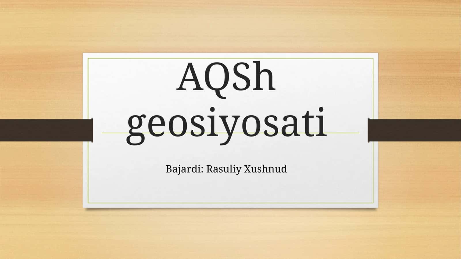 AQSh geosiyosati