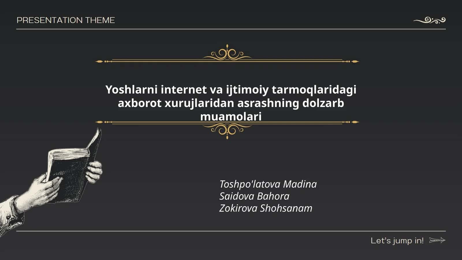 Yoshlarni internet va ijtimoiy tarmoqlaridagi axborot xurujlaridan asrashning dolzarb muamolari