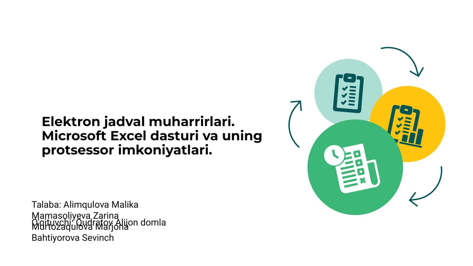 Elektron jadval muharrirlari