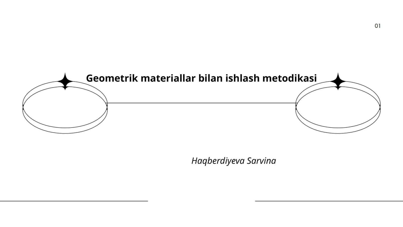 Geometrik materiallar bilan ishlash metodikasi