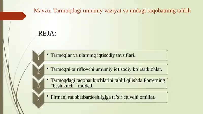 Майкл Портер Рақобатчиликнингбешкуч модели