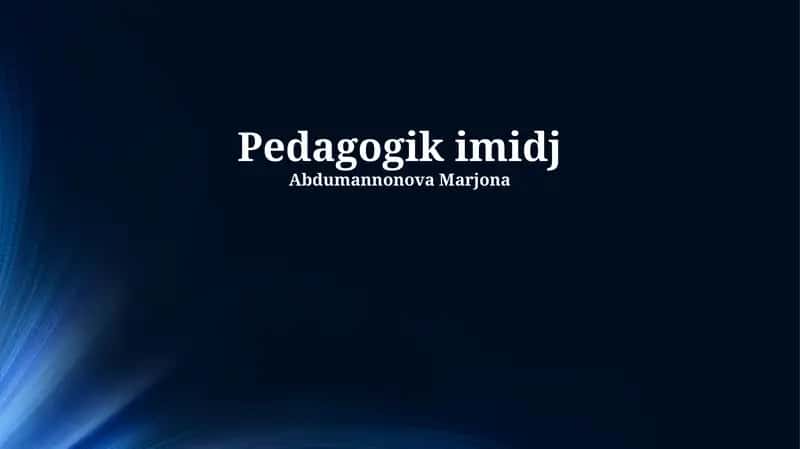 Pedagogik Tasvirning Turlari va Usullari