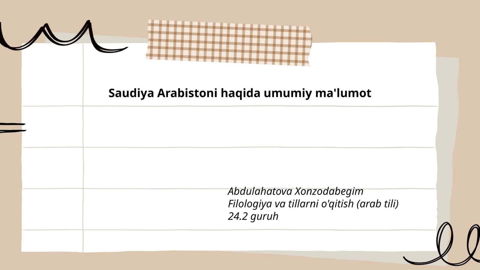 Saudiya Arabistoni haqida umumiy ma'lumot