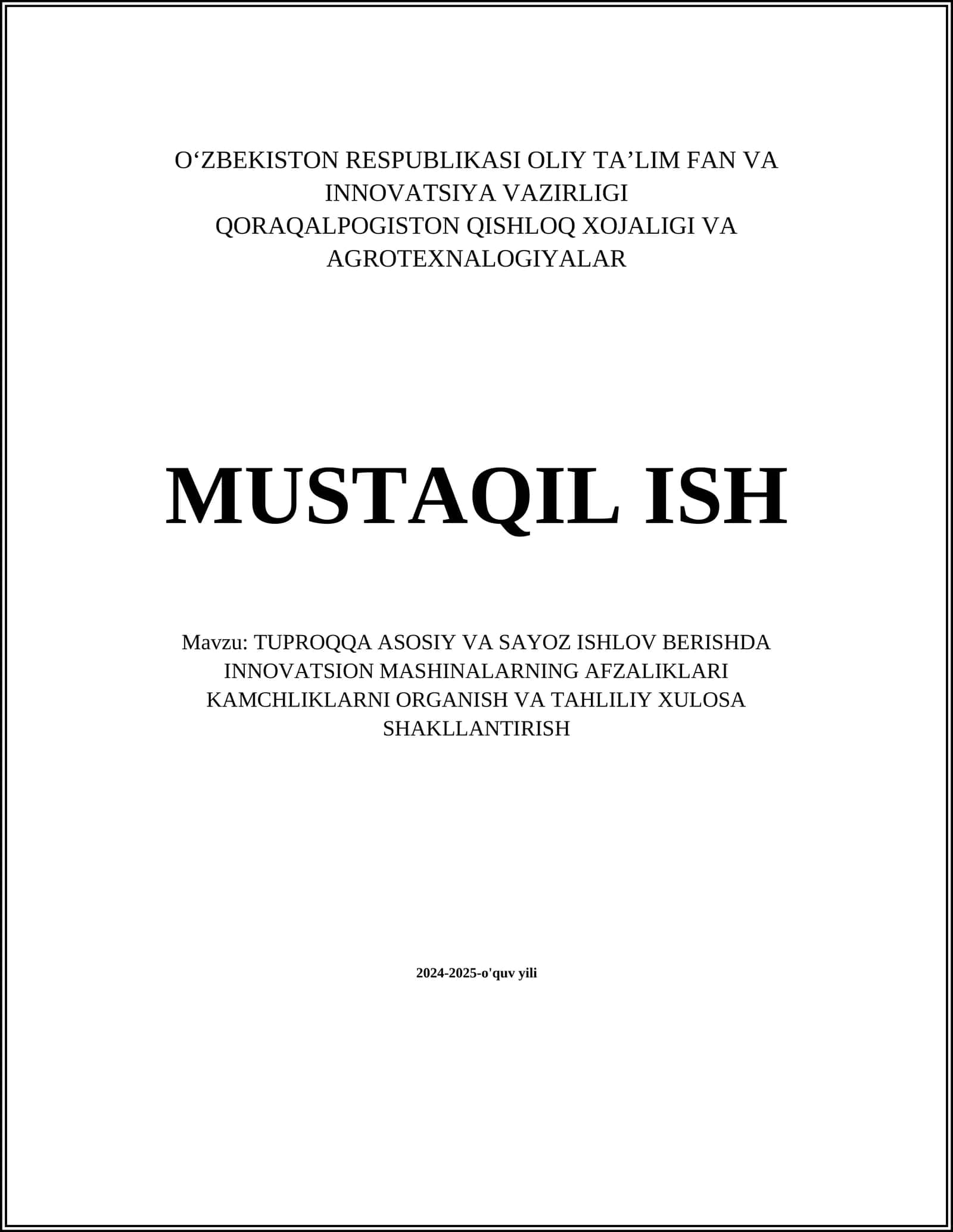 Innovatsion mashinalarning ishlash tamoyillari