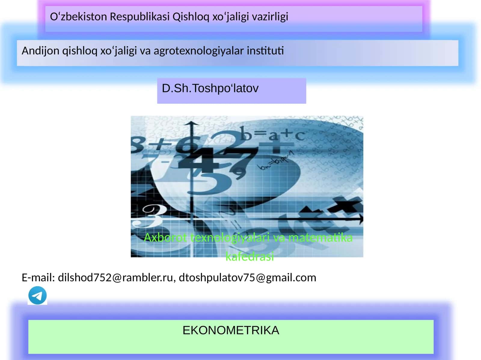 EKONOMETRIKA