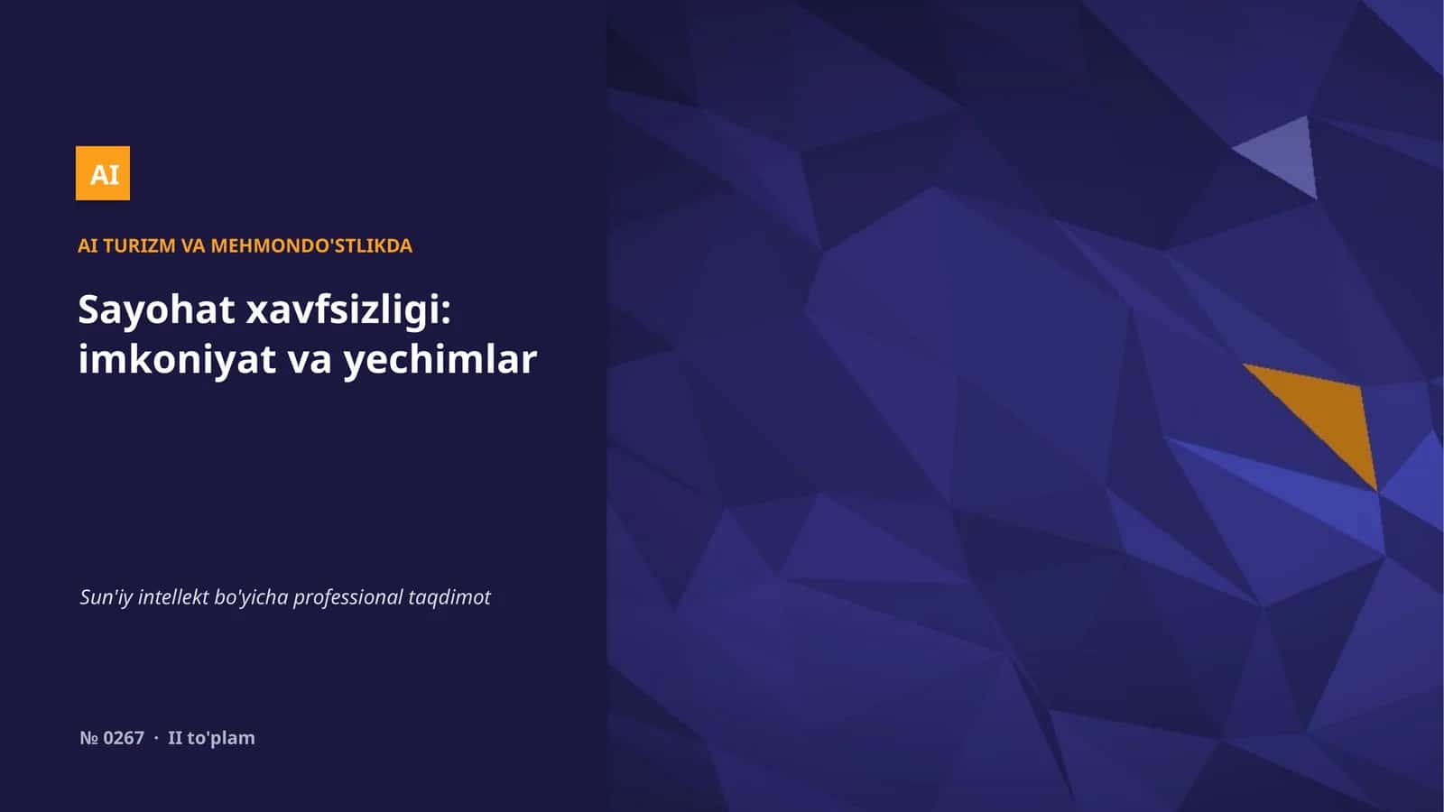 AI TURIZM VA MEHMONDO'STLIKDA
