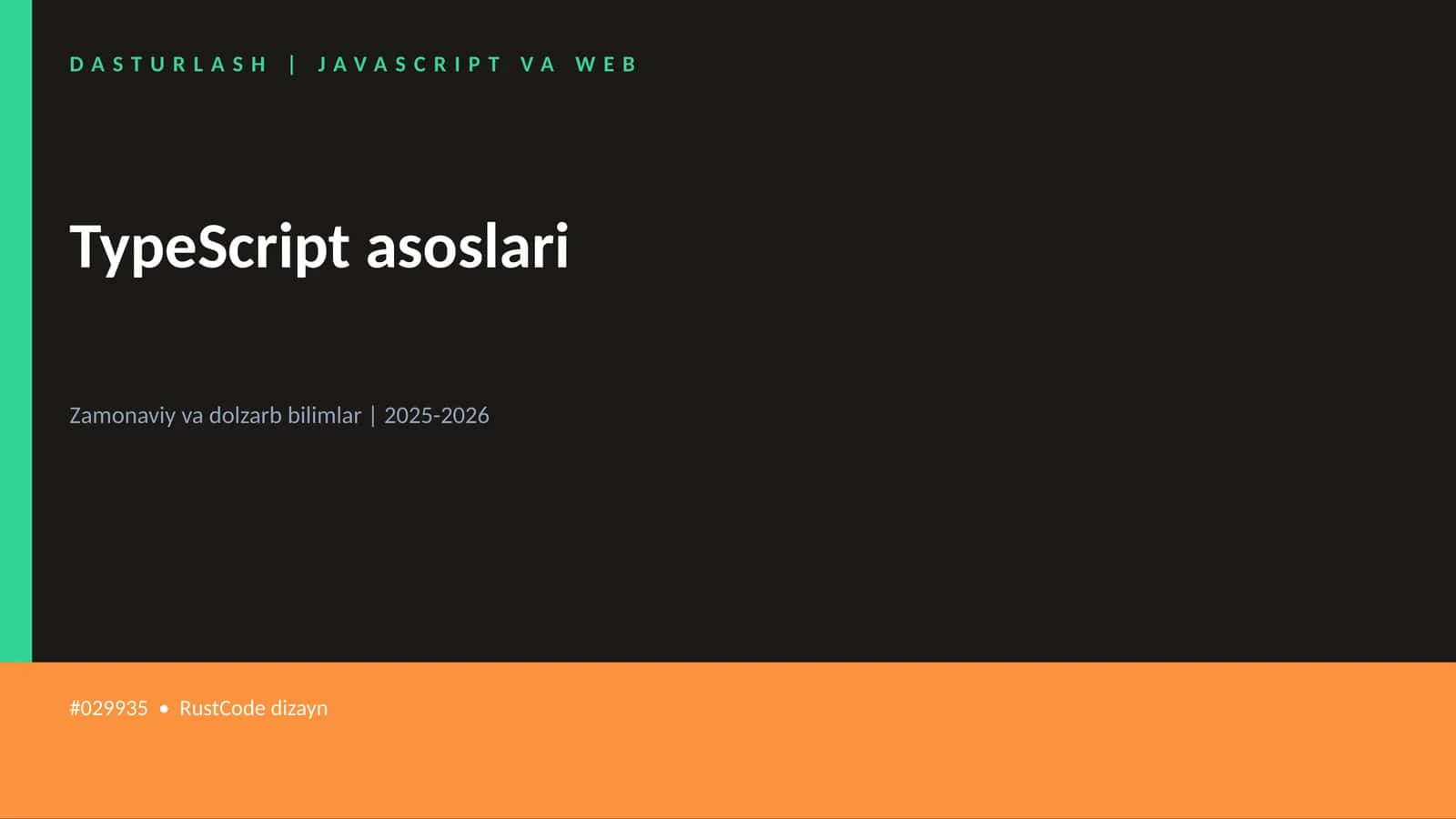 TypeScript asoslari