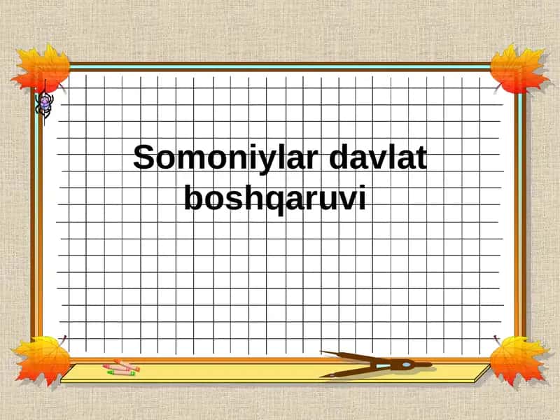 Somoniylar davlat boshqaruvi