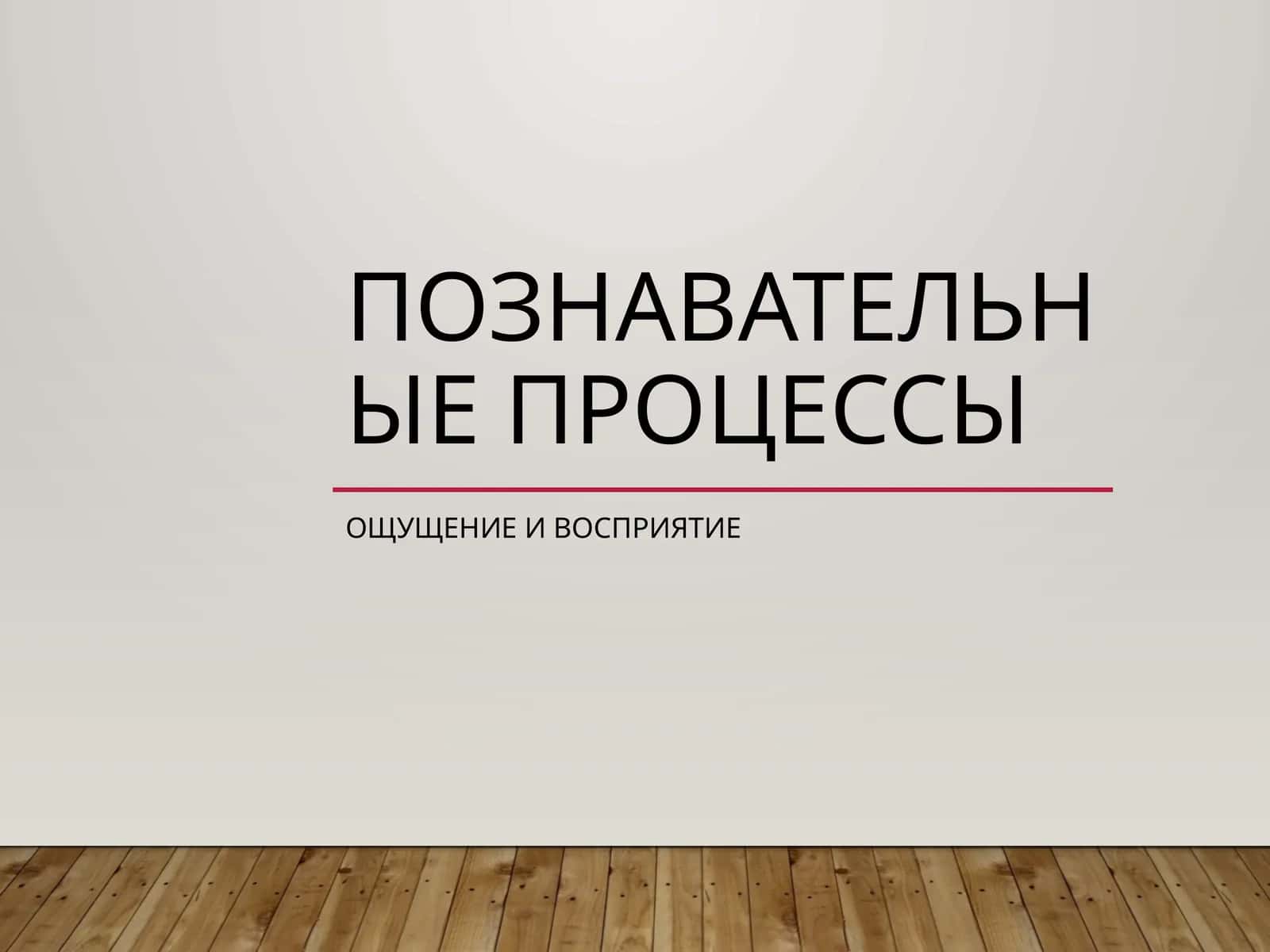 Познавательные процессы