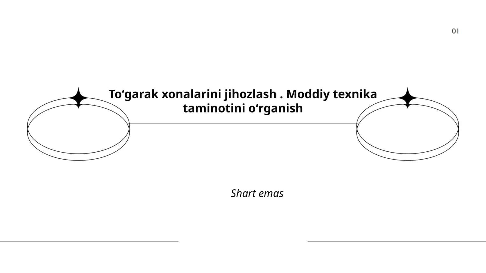 Toʻgarak xonalarini jihozlash. Moddiy texnika taminotini oʻrganish