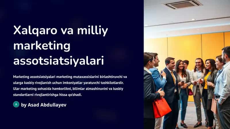Xalqaro va milliy marketing assotsiatsiyalari