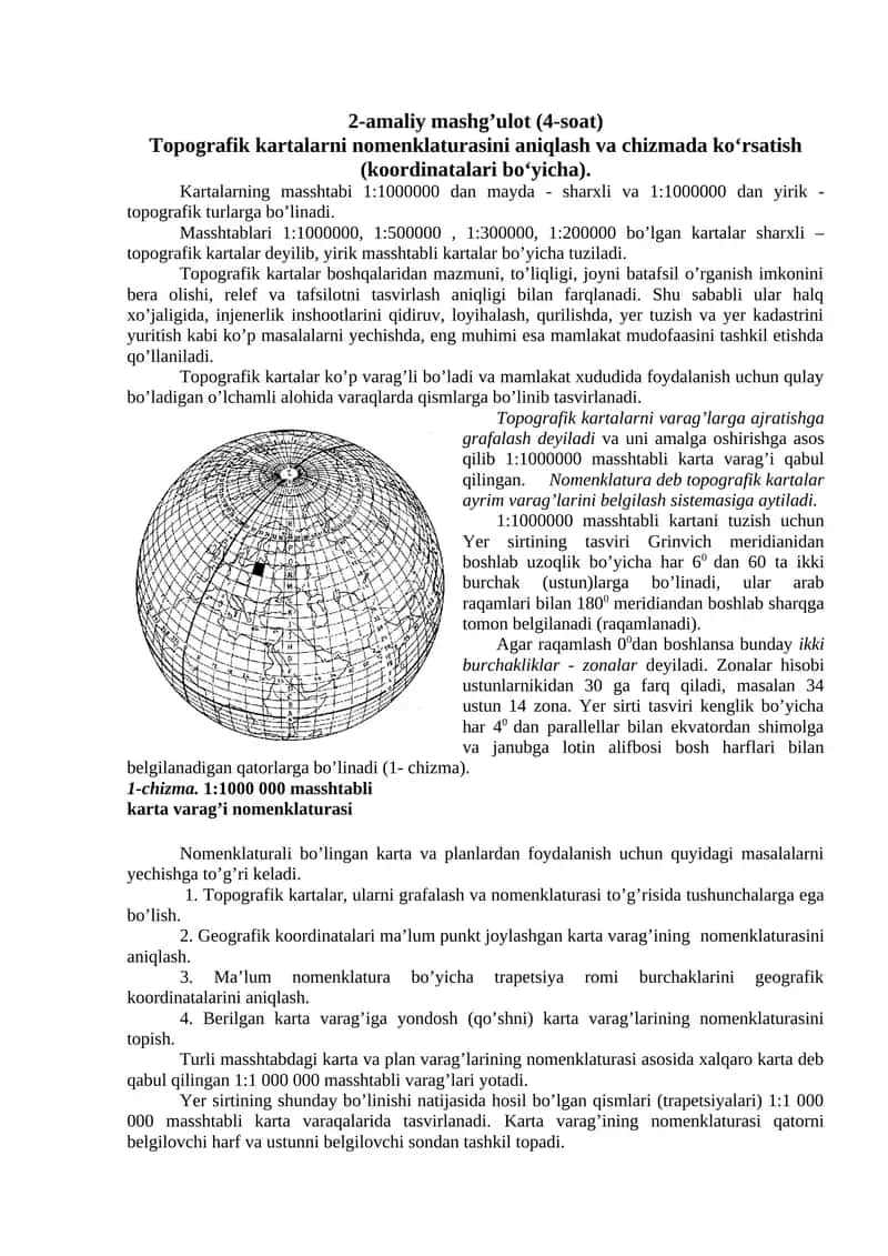 Topografik kartalar
