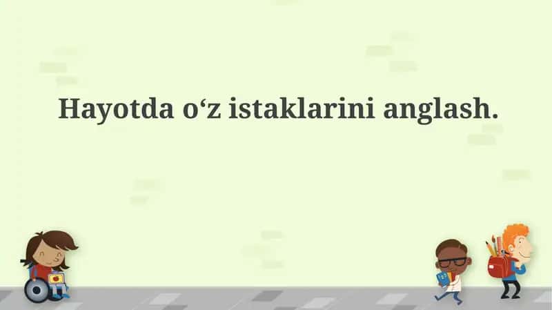 O'z-o'zini anglash va qadriyatlarni aniqlash