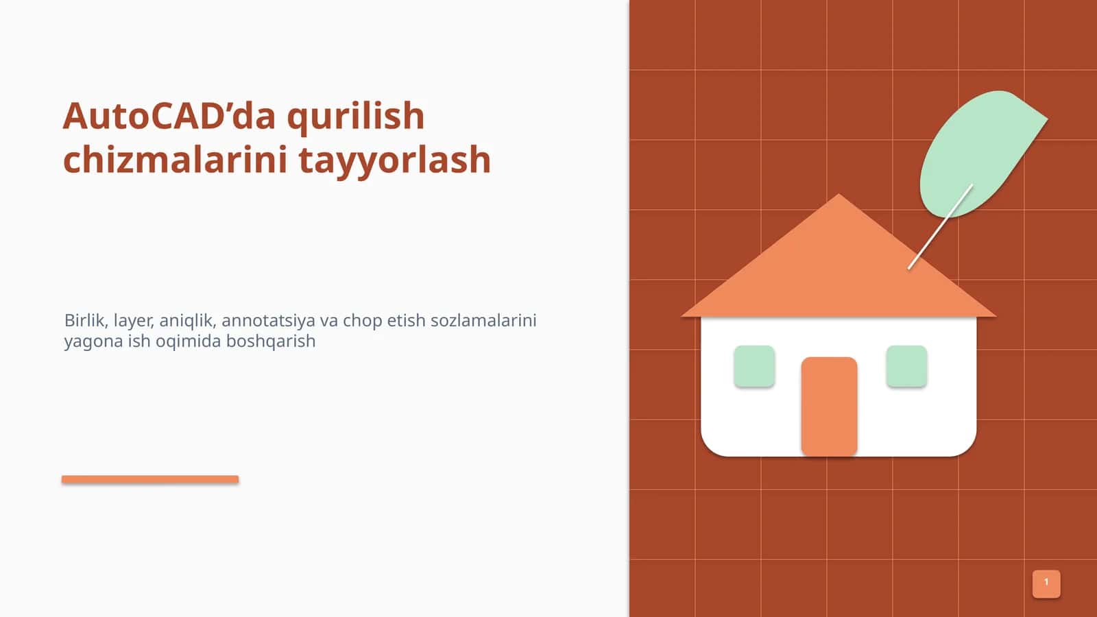 AutoCAD’da qurilishchizmalarini tayyorlash