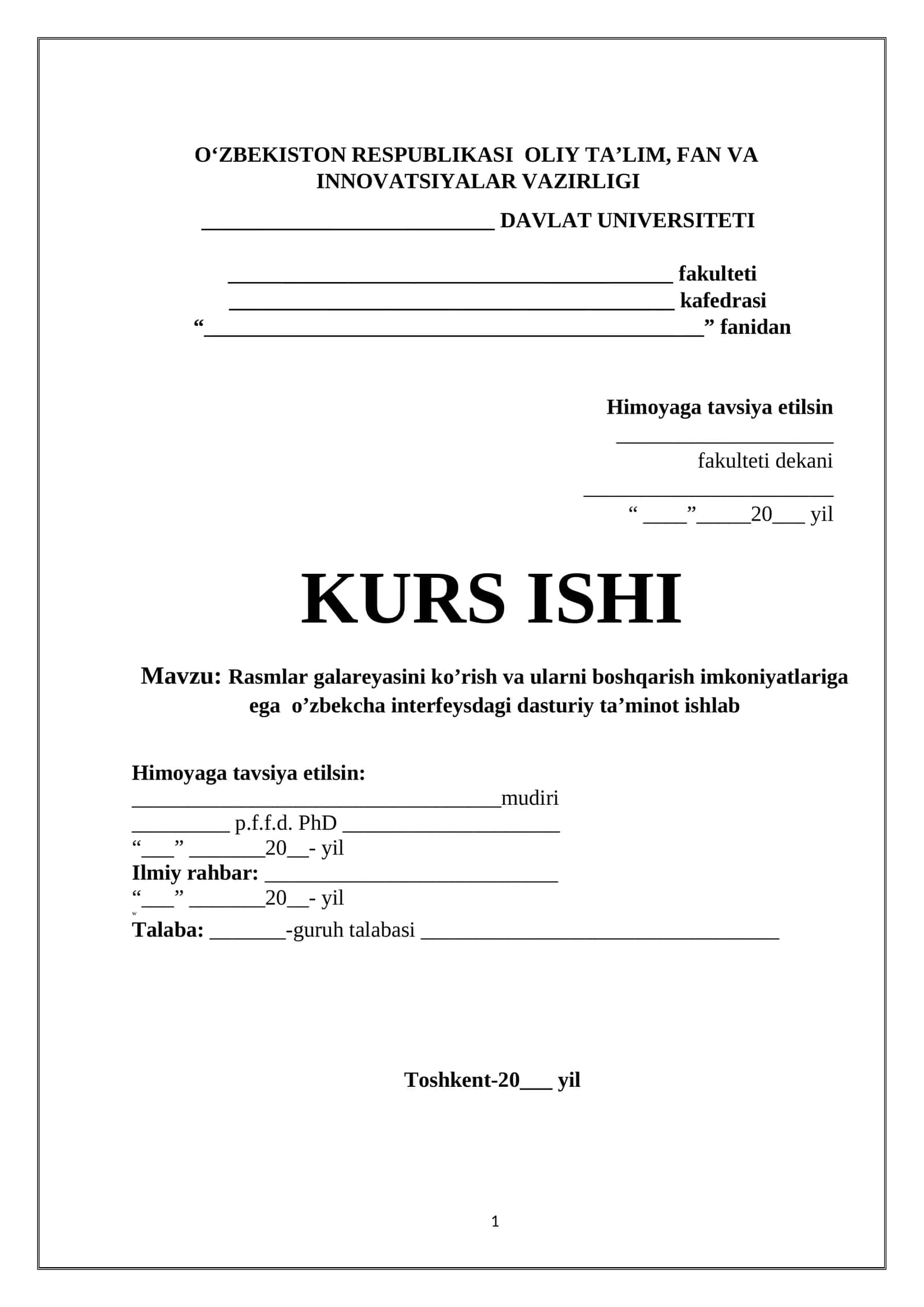 Rasmlar galareyasini ko’rish va ularni boshqarish imkoniyatlariga ega o’zbekcha interfeysdagi dasturiy ta’minot ishlab