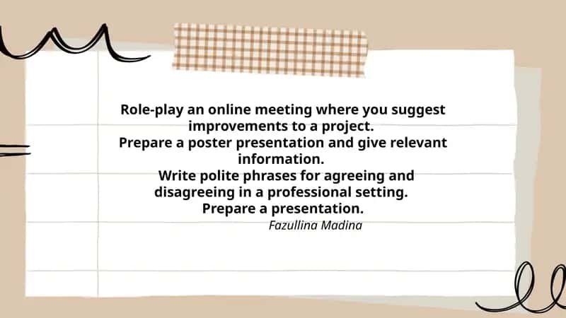 Role-play an online meeting