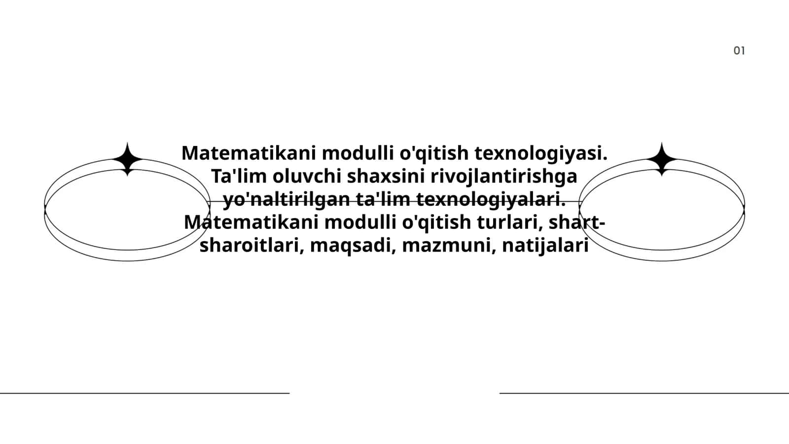 Matematikani modulli o'qitish texnologiyasi