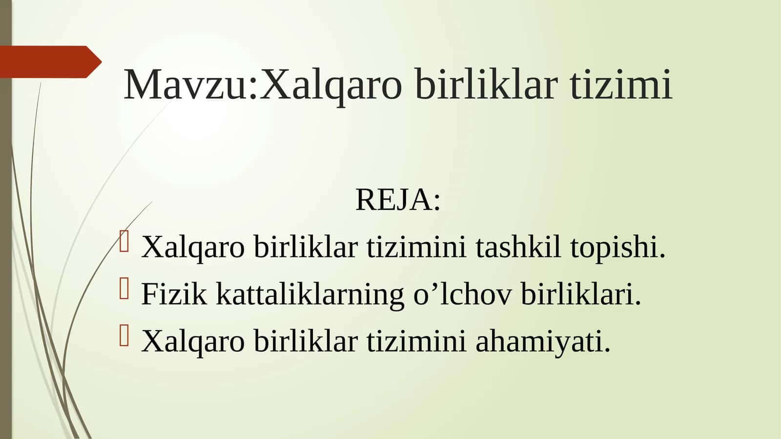 Xalqaro birliklar tizimi