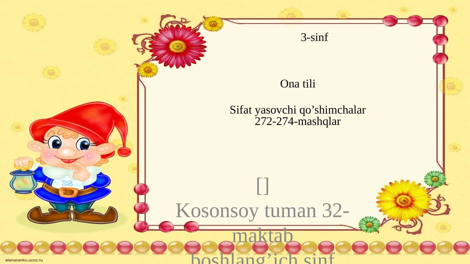 Sifat yasovchi qo’shimchalar