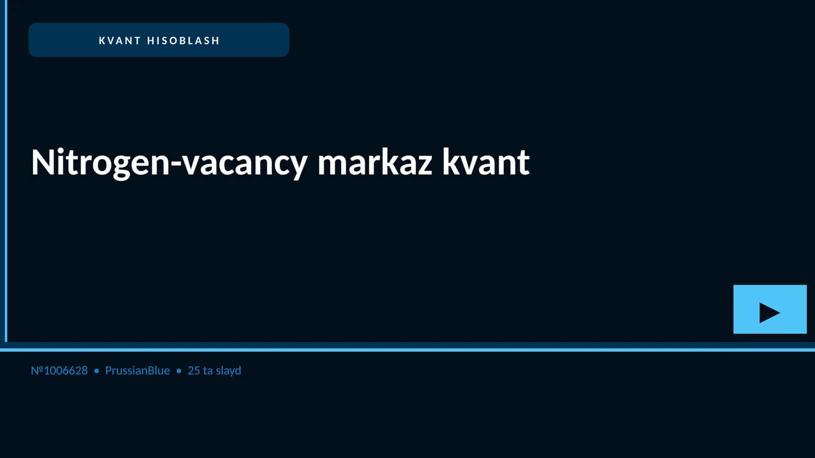 Nitrogen-vacancy markaz kvant