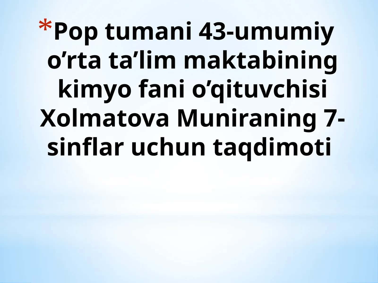 Tuzlarni olinishi va xossalari