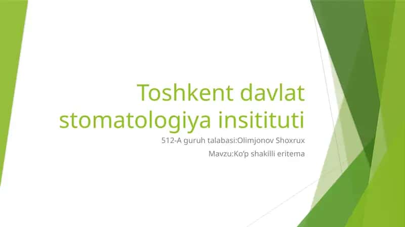 Ko’p shakilli ekssudativ eritema