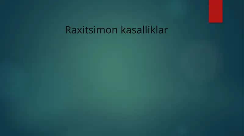 Raxitsimon kasalliklar