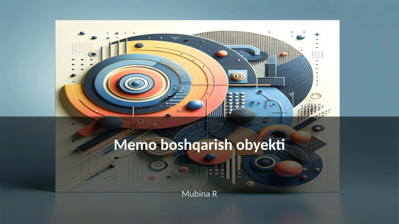 Memo boshqarish obyekti