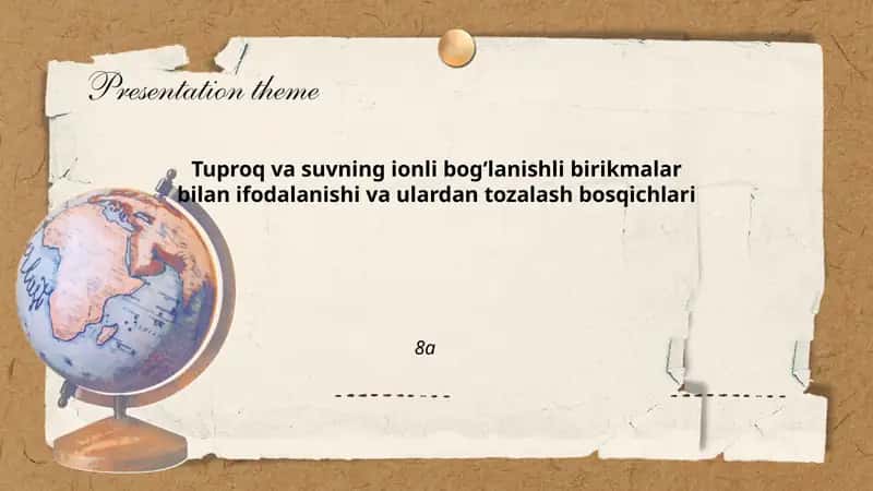 Tuproq va suvning ionli bogʻlanishli birikmalar