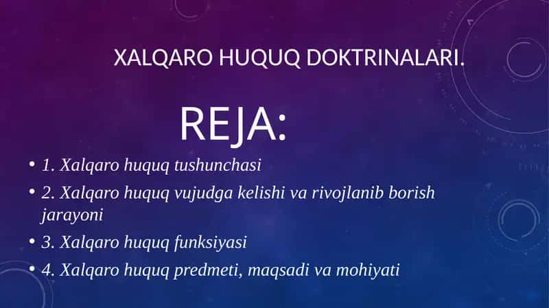 Xalqaro huquq doktrinalari