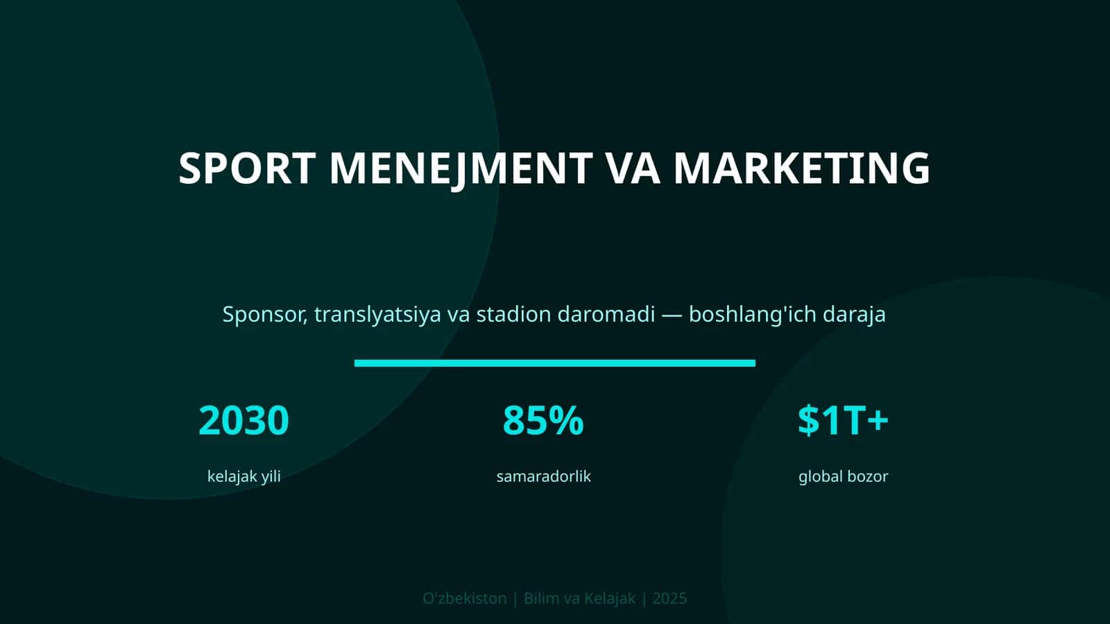 Sport MENEJMENT VA MARKETING
