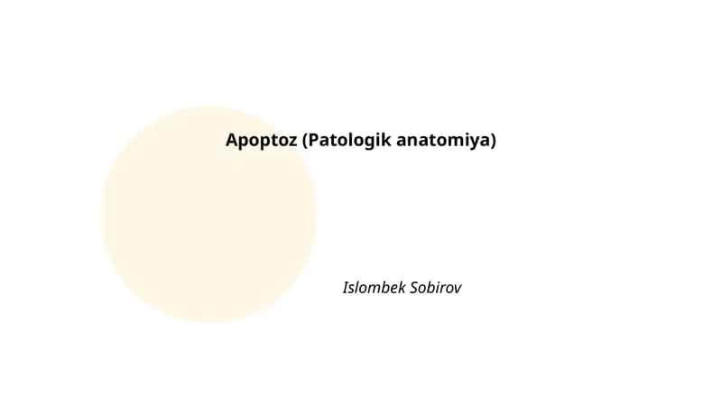Apoptoz (Patologik anatomiya)