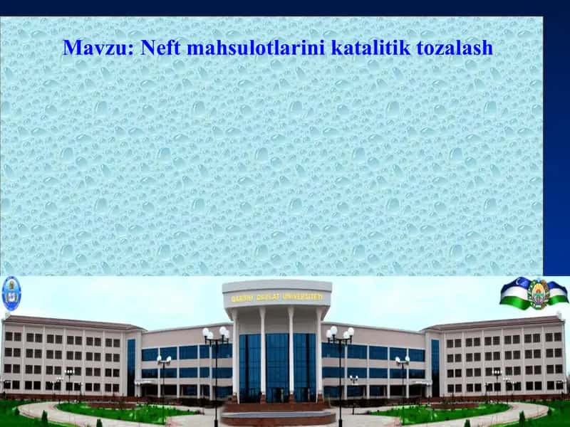 Neft mahsulotlarini katalitik tozalash