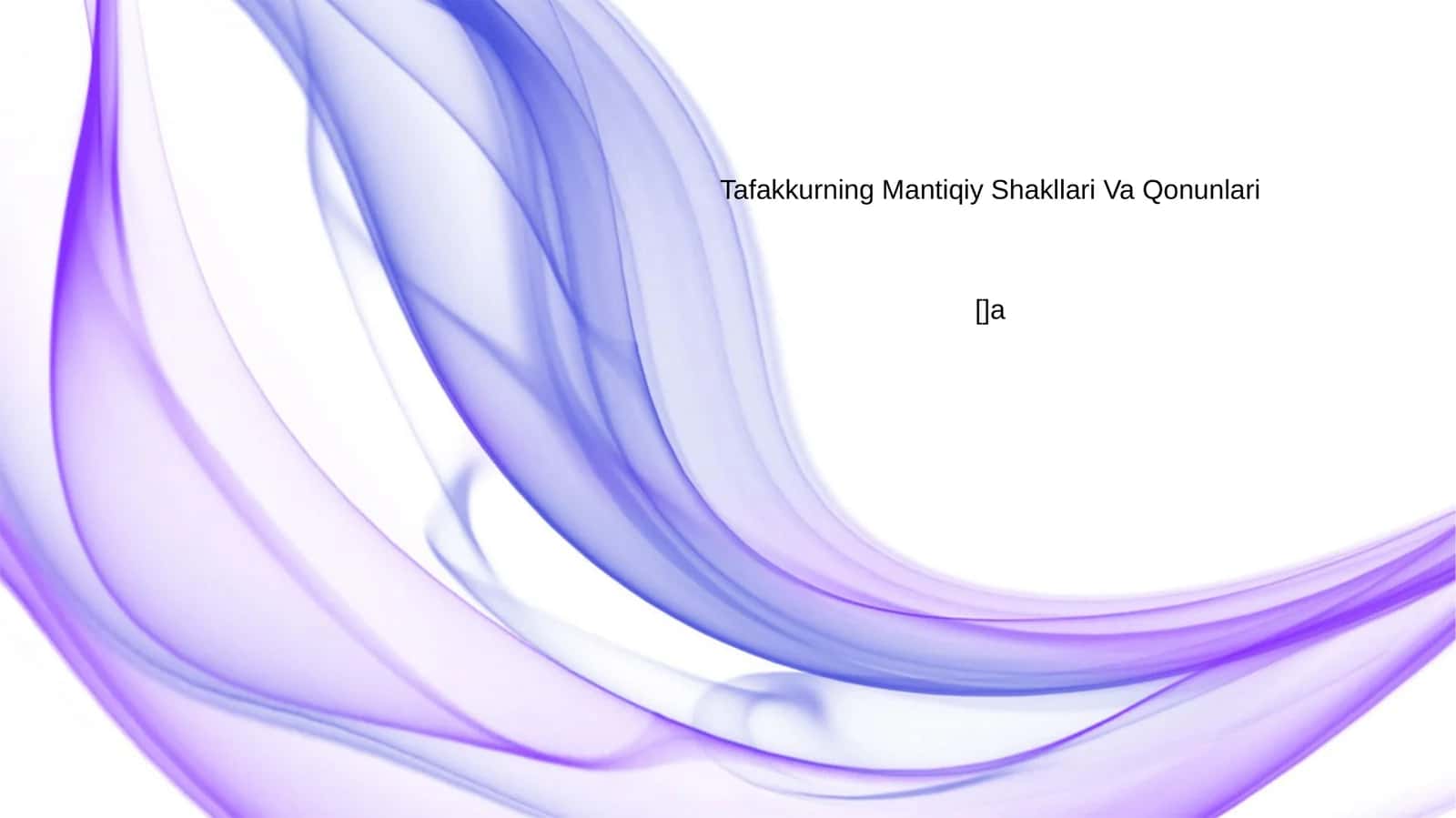 Tafakkurning Mantiqiy Shakllari Va Qonunlari