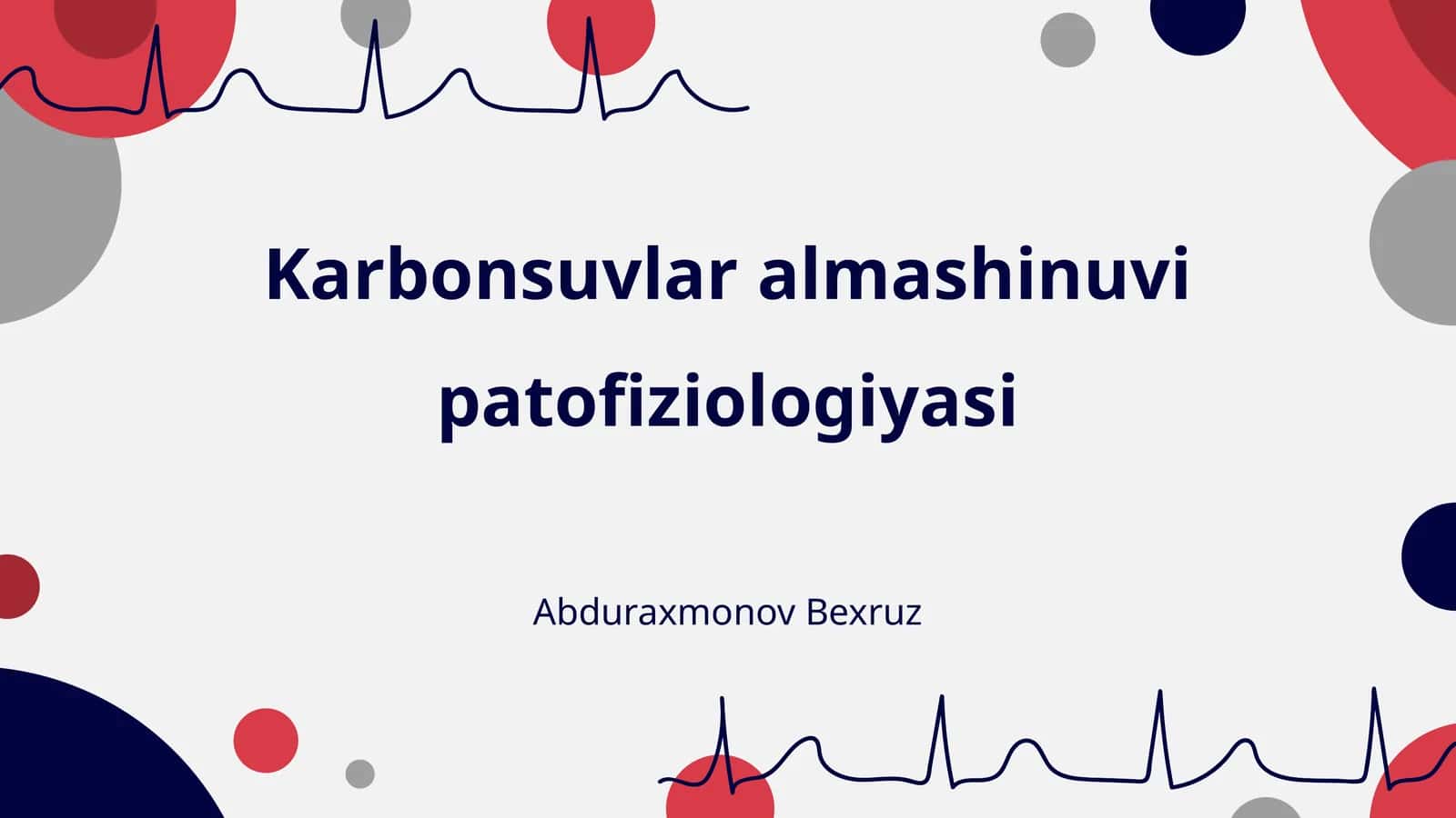 Karbonsuvlar almashinuvi patofiziologiyasi