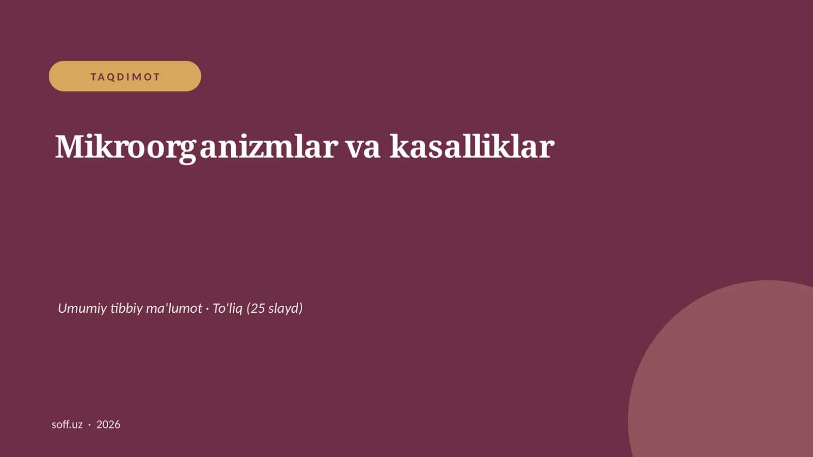 Mikroorganizmlar va kasalliklar