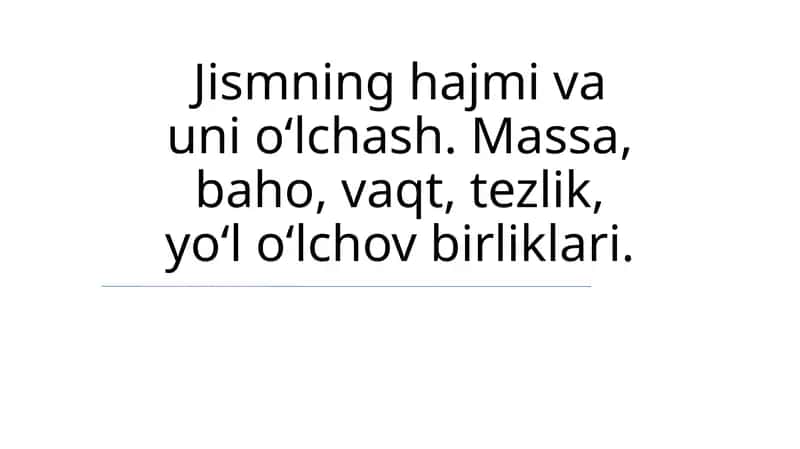 Tanani o'lchash usullari
