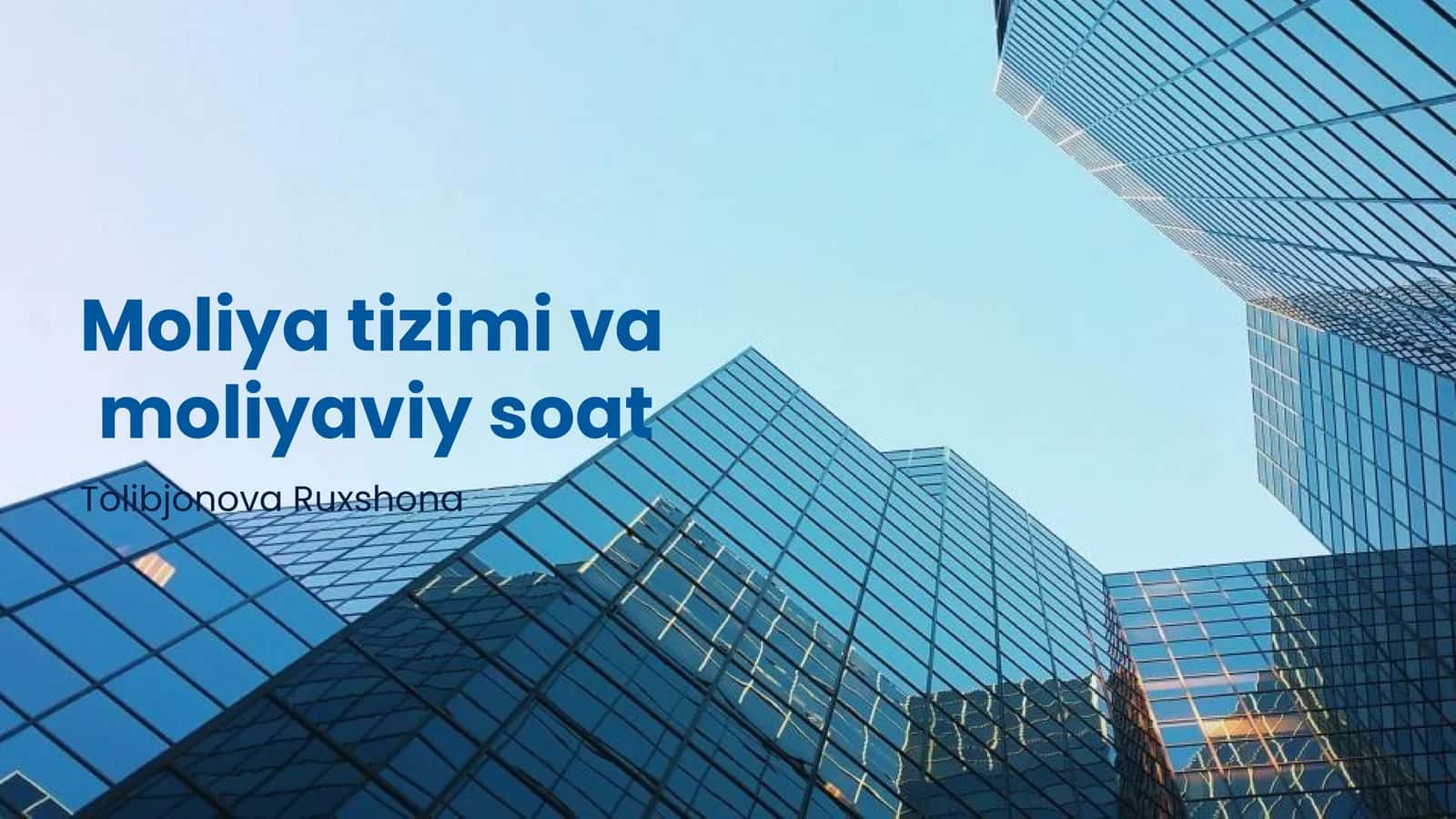 Moliya tizimi va moliyaviy soat