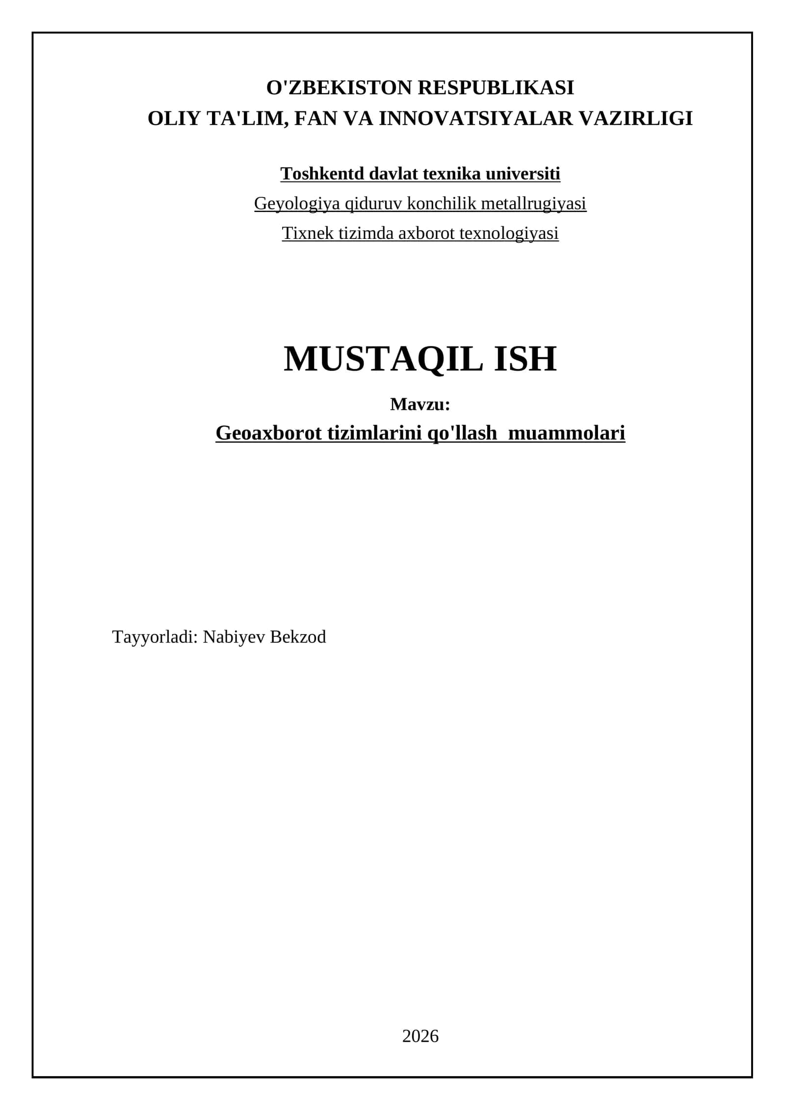 Geoaxborot tizimlarini qo'llash muammolari