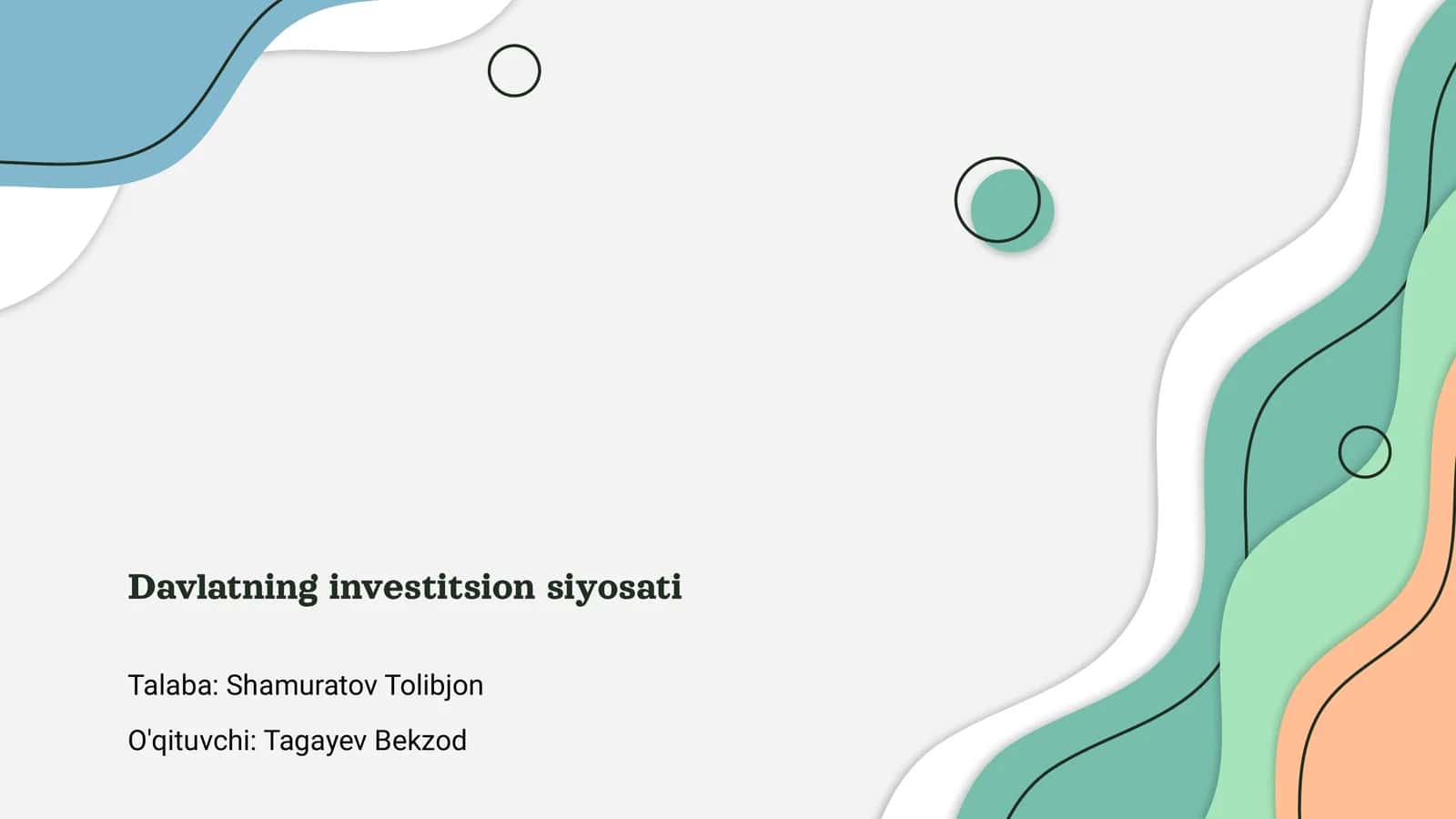 Davlatning investitsion siyosati