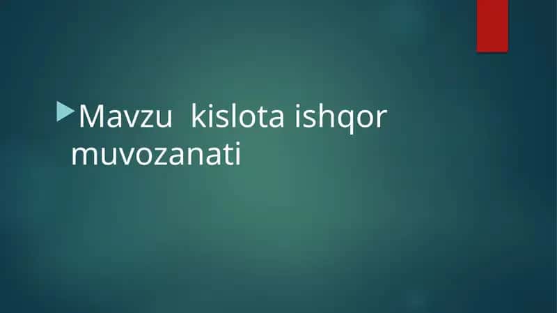 Kislota-ishqor muvozanati